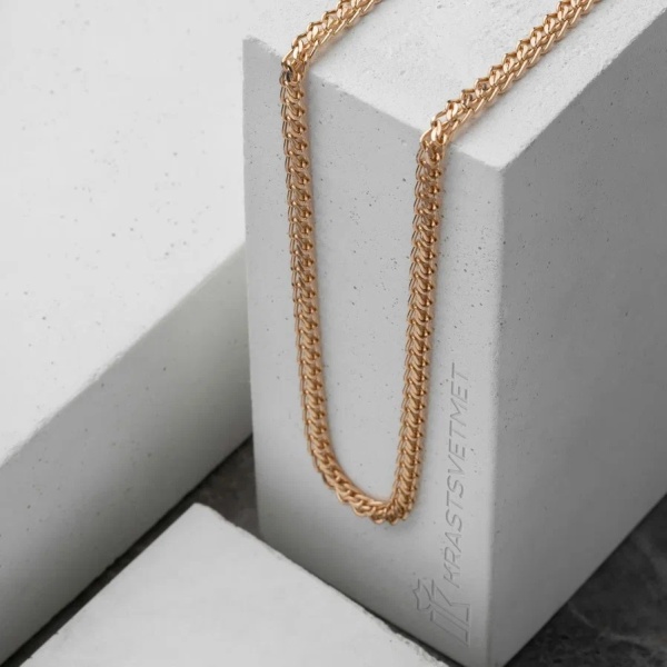 Цепь из красного золота 585, плетение «Царь»